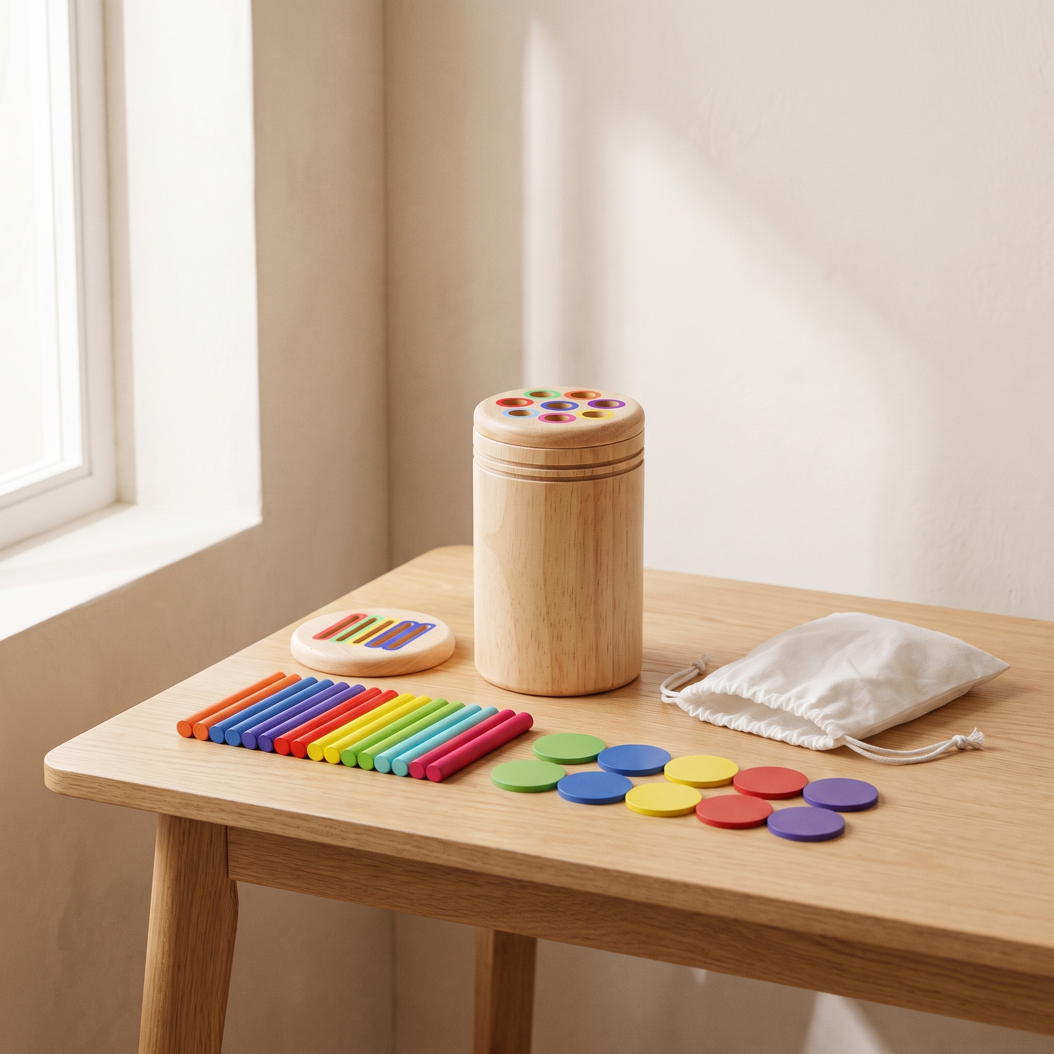 Juncos, el cilindro de clasificación incluido en el Nooki Play Pack